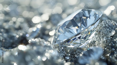 A three-dimensional diamond-inspired scene for a diamond anniversary celebration AI generated illustration