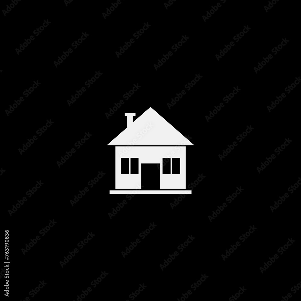 Home symbol, Home sign, House icon isolated on black background Home symbol, Home sign, House icon isolated on black background