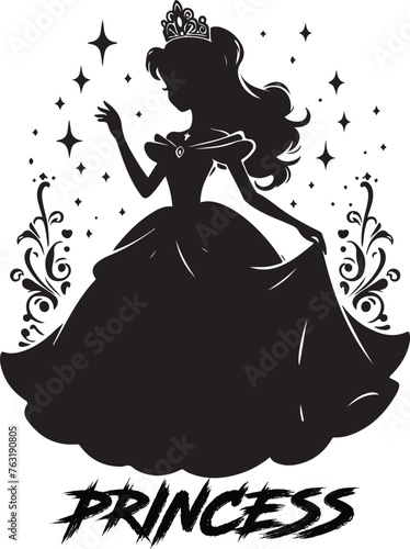 Princess silhouette vector