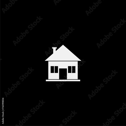 Home symbol, Home sign, House icon isolated on black background