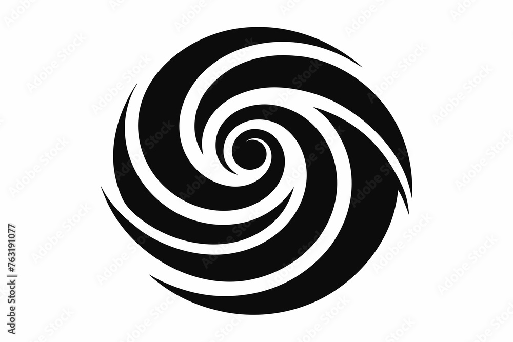 spiral logo silhouette white background spiral logo silhouette white background