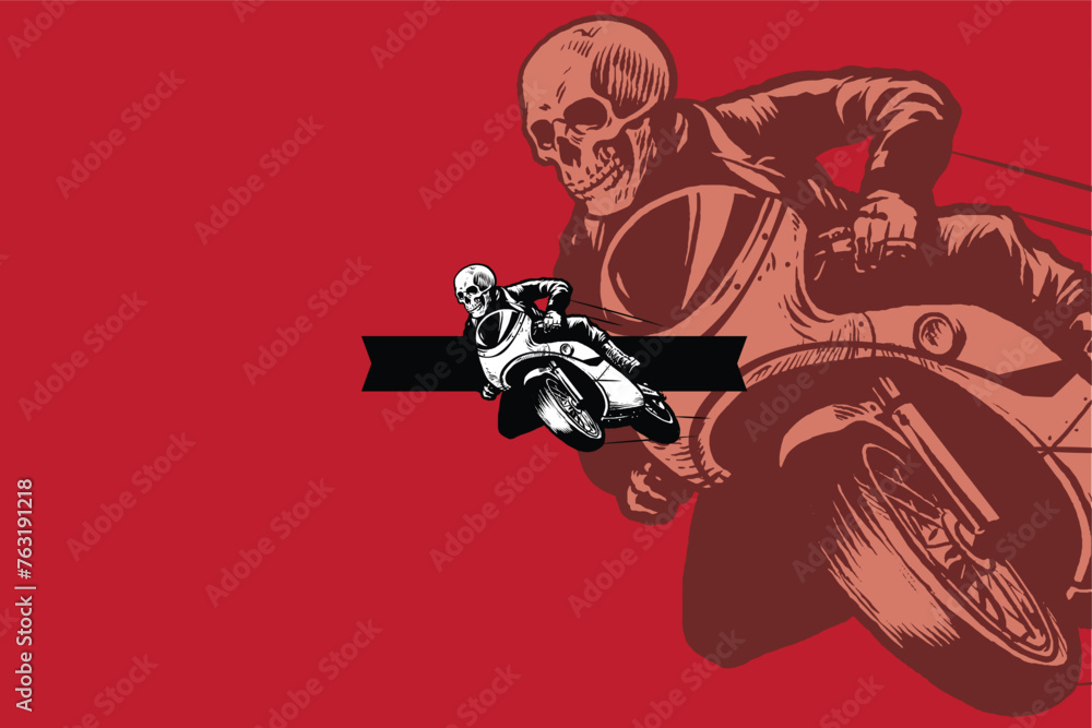 Obraz premium motorcycle silhouette