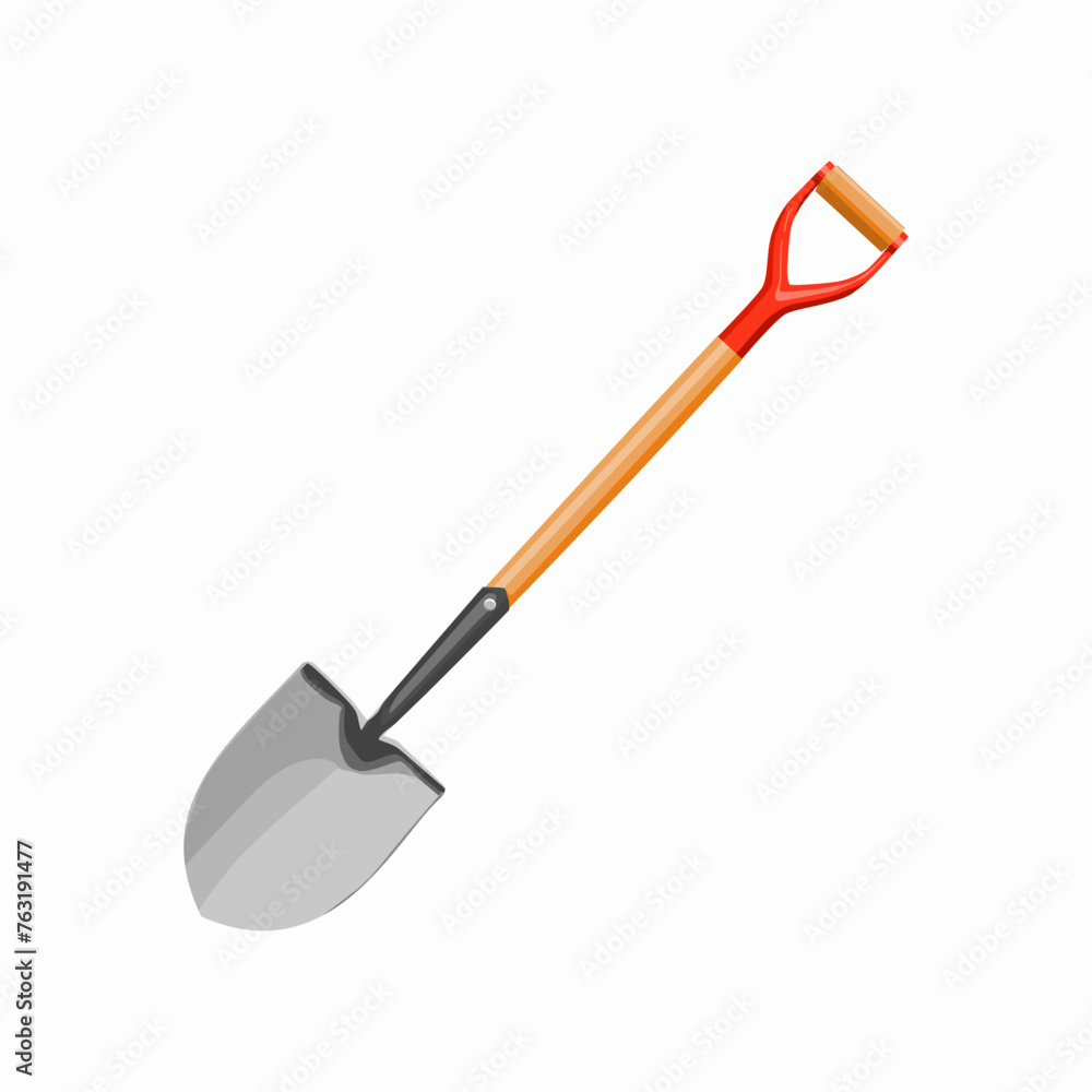 shovel isolated on white background. Shovel illustration isolated on white background. Illustration of spade. illustration of shovel.