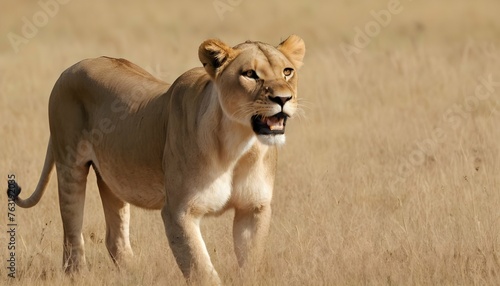 A Lioness Catching Sight Of Her Prey Upscaled 2