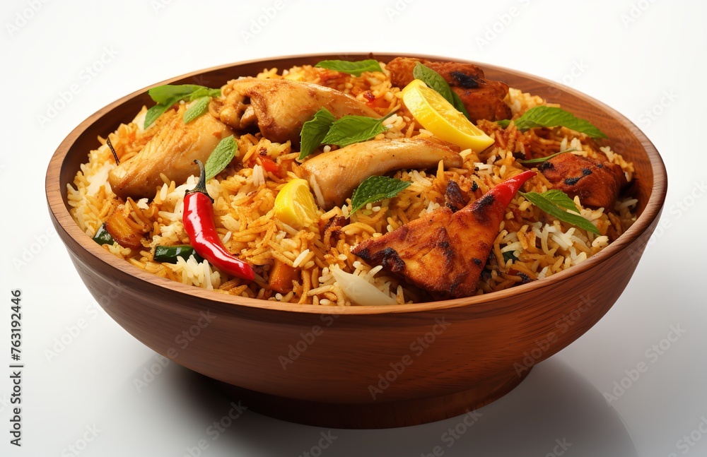 A bowl with chicken and vegetables in it in th
A bowl with chicken and vegetables in it in th
