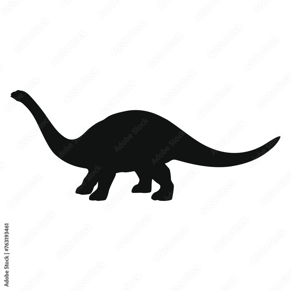 Brachiosaurus silhouette icon sign. Dinosaur black symbol design. Dino vector illustration isolated on white background. Jurassic prehistoric animal. Brachiosaurus silhouette icon sign. Dinosaur black symbol design. Dino vector illustration isolated on white background. Jurassic prehistoric animal.