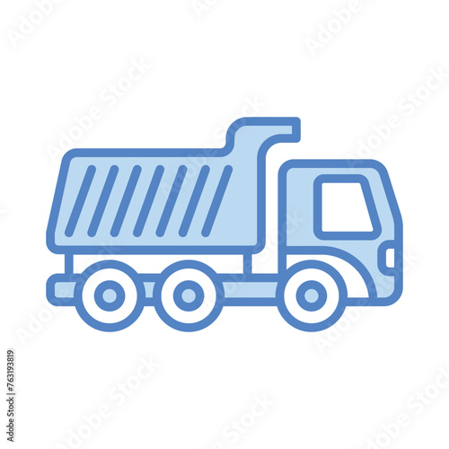 Dump Truck icon editable stock vector illustration