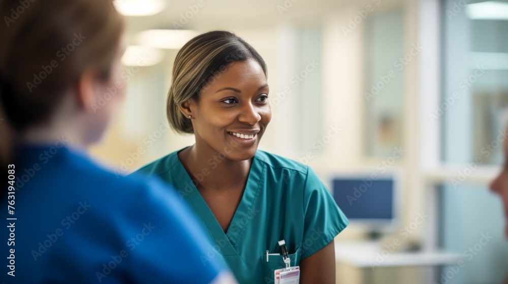 Nurse in psychiatric ward engaging patient empathetic skills in focus Nurse in psychiatric ward engaging patient empathetic skills in focus
