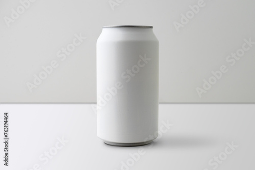 White aluminium drink cans mockup. (real photo) Beer, soda, pop, soft drink. Product shot. Blank. White. (ID: 763194464)