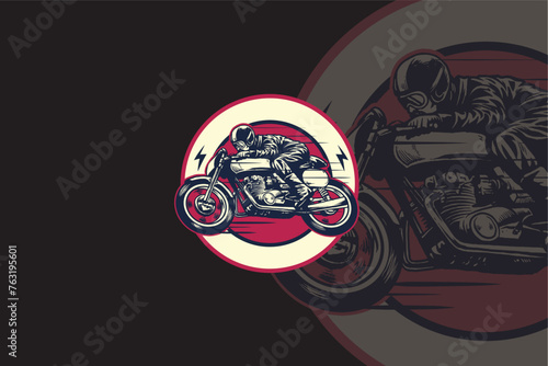 Retro or vintage biker logos depict nostalgia and classic style in the automotive world. Implying the spirit of adventure in a different era, this logo conveys a sense of elegance and timelessness