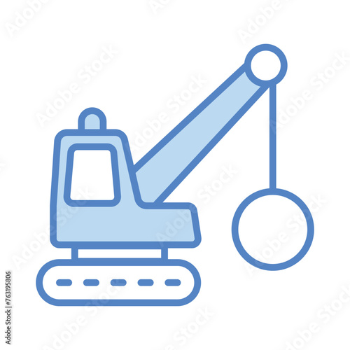 Demolishing icon editable stock vector illustration