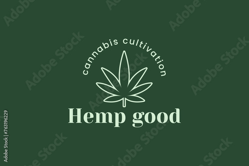 cannabis logo vector icon illustration