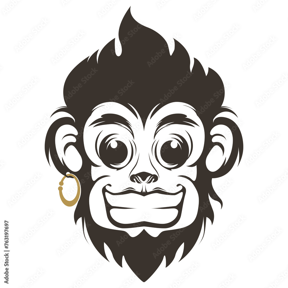 monkey vector illustration design icon logo
