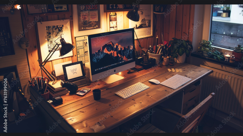 My desk is wonderfully organized My desk is wonderfully organized