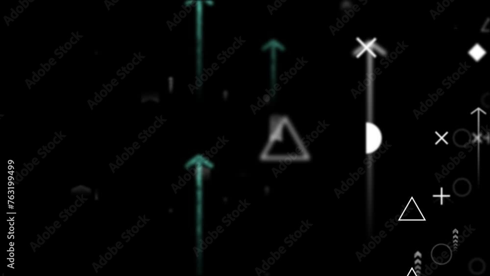 Cg background of upward moving arrows and geometric shapes with blur Cg background of upward moving arrows and geometric shapes with blur