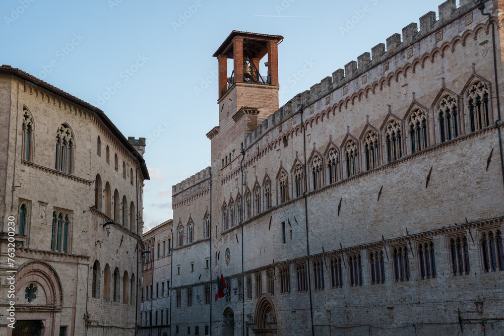 Perugia, historic city of Umbria, Italy: Palazzo dei Priori