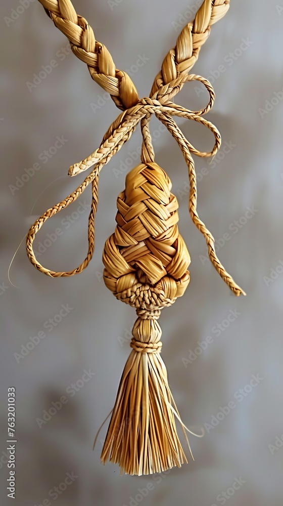 Fototapeta premium antique straw amulet.