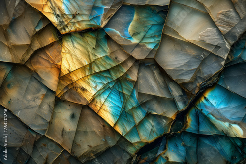 Labradorite Stone Color Background: Natural Mineral Texture photo