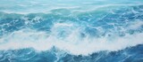 A mesmerizing closeup of a massive wind wave in the ocean, showcasing the raw power of water in its fluid and dynamic state, against the electric blue horizon