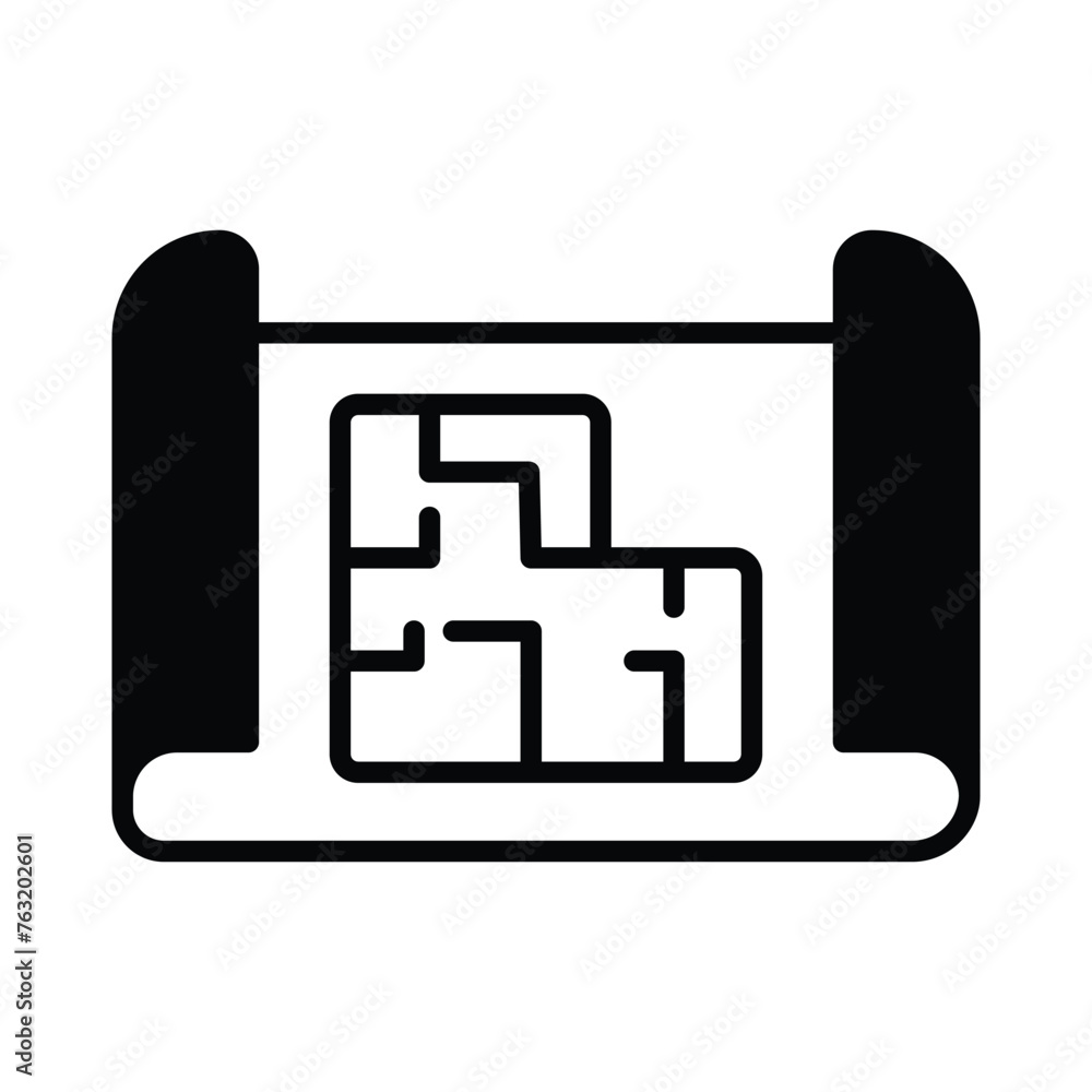 Construction Plan icon editable stock vector illustration Construction Plan icon editable stock vector illustration