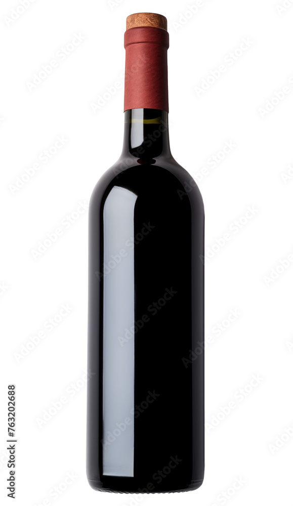 Isolated red wine bottle without label. Isolated red wine bottle without label.
