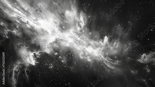 energy waves in space background.