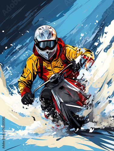 Winter Sport - A Person Riding A Motorcycle