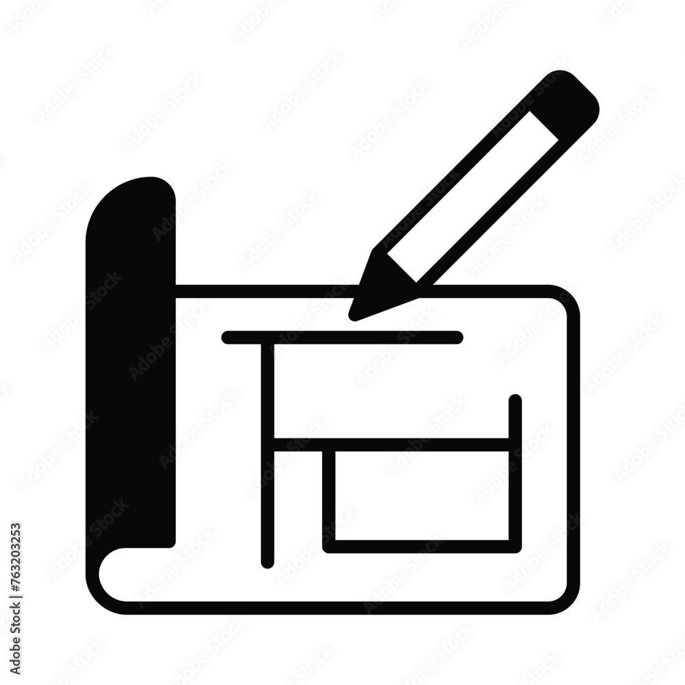 Blueprint icon editable stock vector illustration Blueprint icon editable stock vector illustration