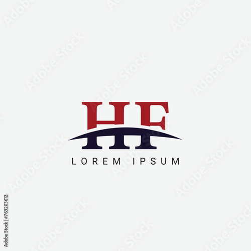 Initial H F, HF Letter Logo design vector template, Graphic Symbol for Corporate Business Identity