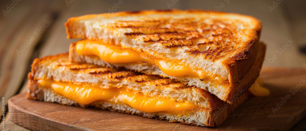 Grilled Cheese Sandwiches, food photography, with empty copy space