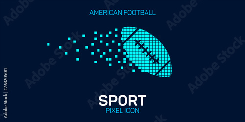 American Football ball pixel icon