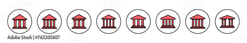 Bank icon vector illustration. Bank sign and symbol, museum, university