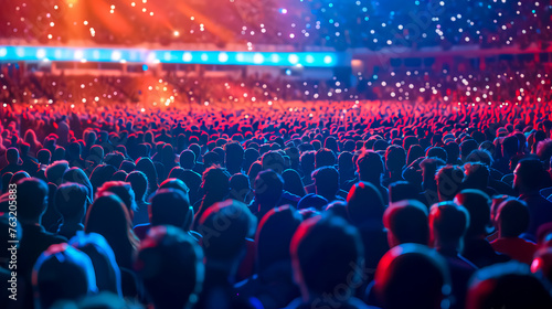 Concert crowd enjoying live music event