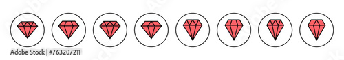 Diamond icon vector illustration. diamond gems sign and symbol