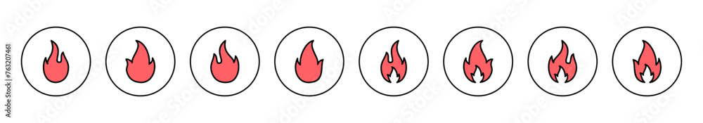 Fire icon vector illustration. fire sign and symbol Fire icon vector illustration. fire sign and symbol