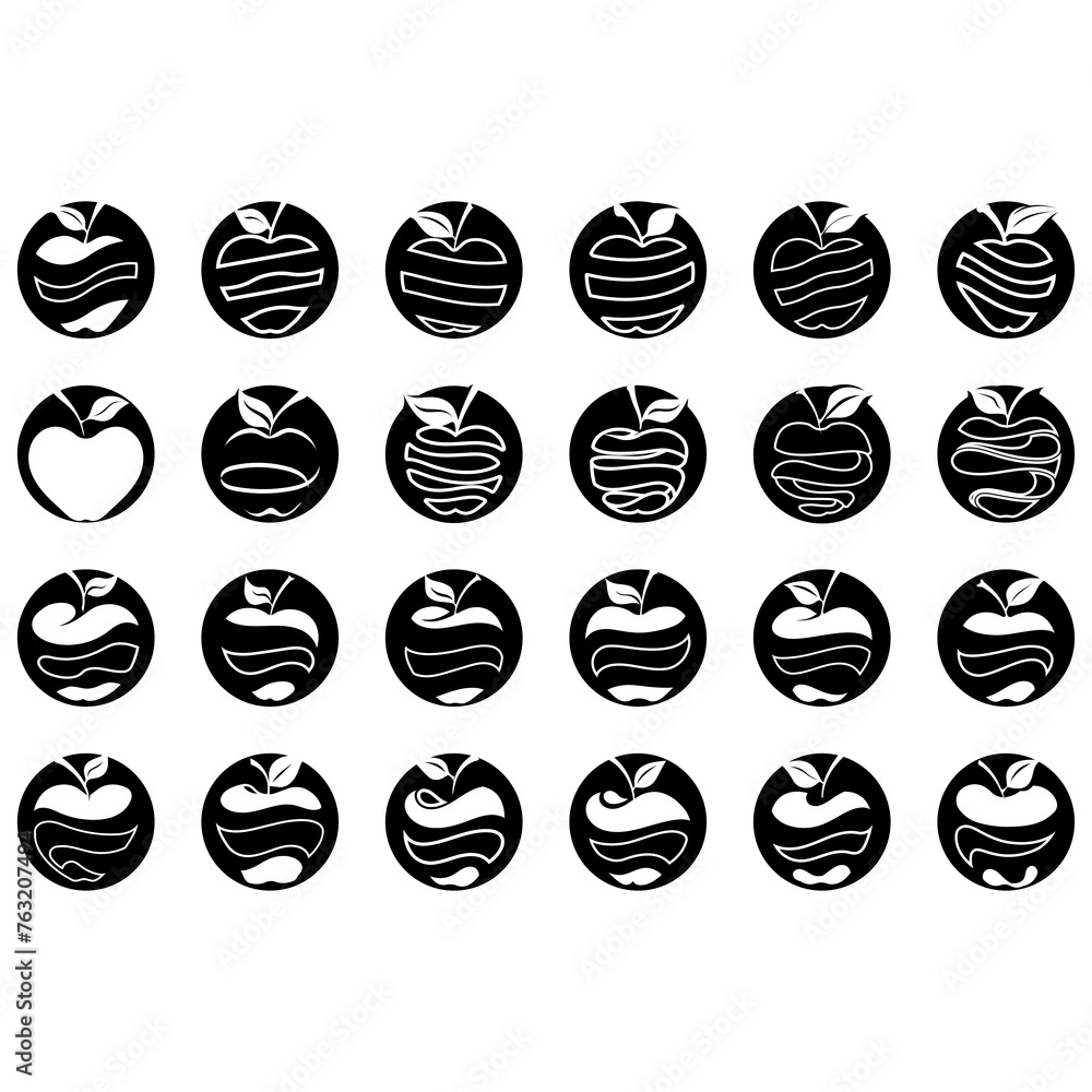 Icon bundle logo vector apple
