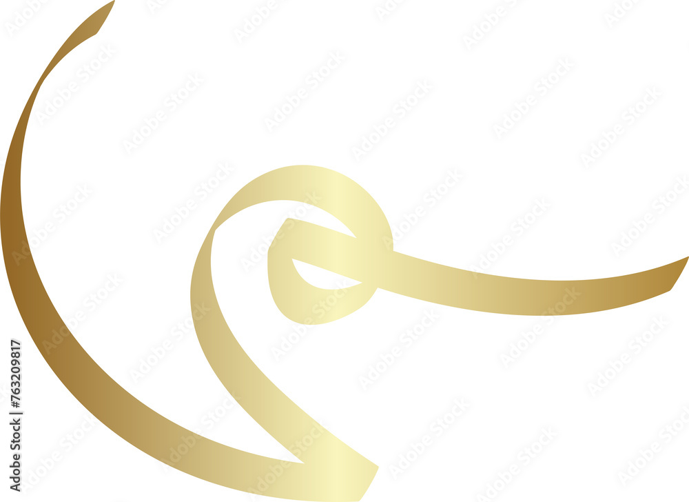 Set of decorative gold ribbon, christmas, new year, holiday Set of decorative gold ribbon, christmas, new year, holiday