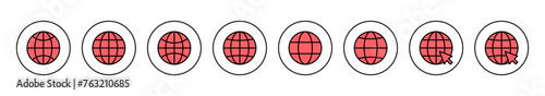 Web icon vector illustration. go to web sign and symbol. web click icon. Global search icon