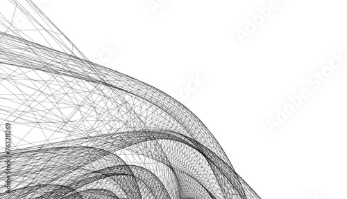 Architectural drawing. Geometric background