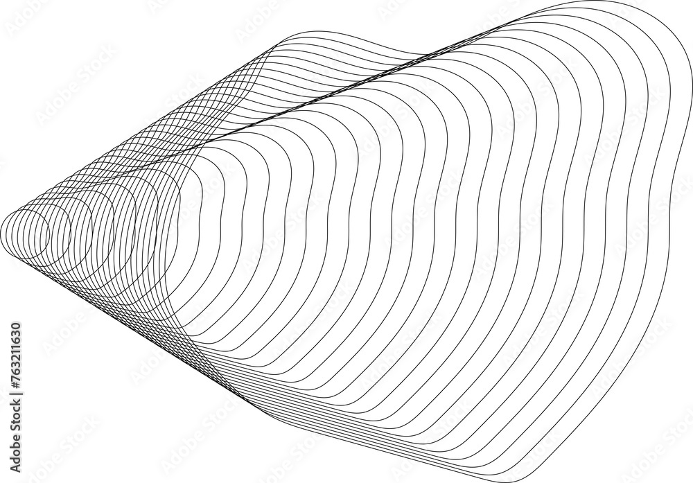Dynamic circle fluid forms made of line Dynamic circle fluid forms made of line