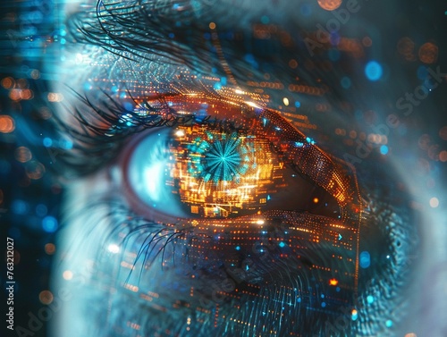 Advanced technology in business cybernetic connections eyelevel digital matrix