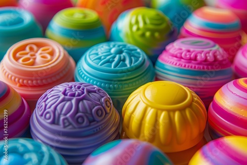 Colorful Stress-Relief Tools Close-Up  Mindfulness Aid