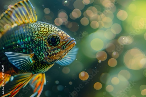 Colorful Fish in Serene Aquarium Setting