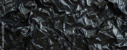 Close Up of Black Plastic Sheet - Background, Texture, Wallpaper
