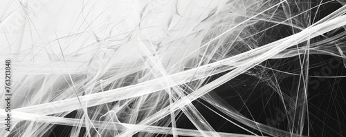 Intricate Web of Abstract Lines and Textures in Monochrome Palette