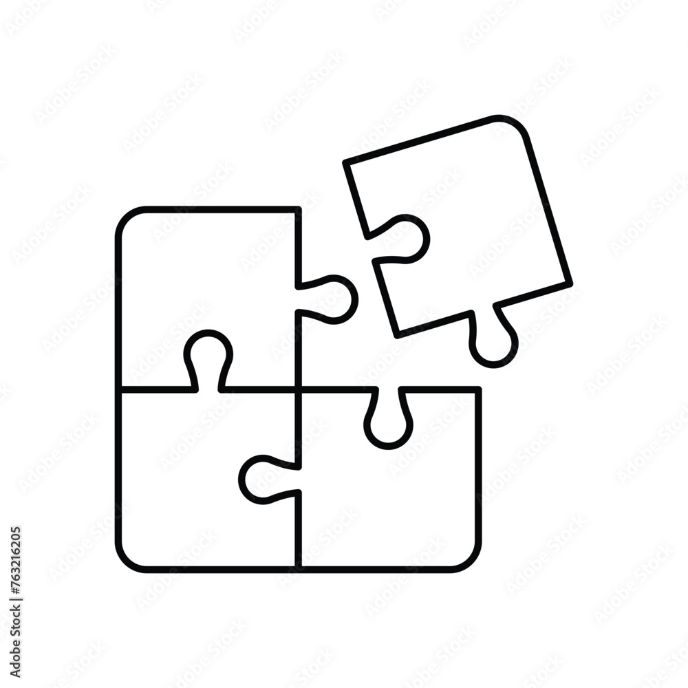 Thin Line Solution vector icon