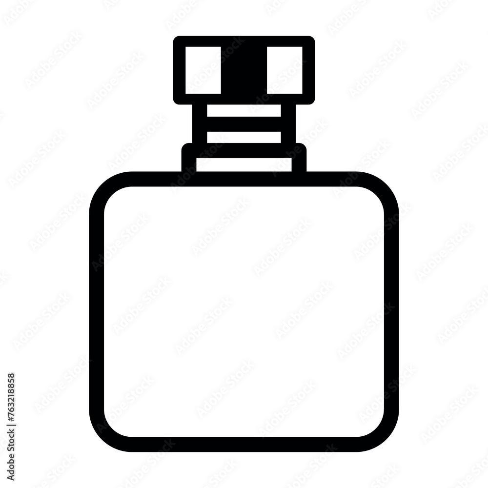 black vector perfume icon on white background