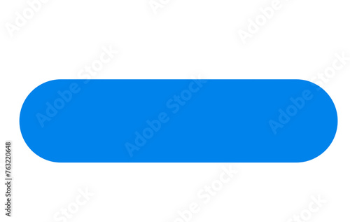 Rounded blue rectangular shape icon, blue rectangular 