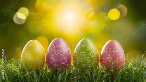 Glowing Easter background setting the stage for joyous spring celebrations