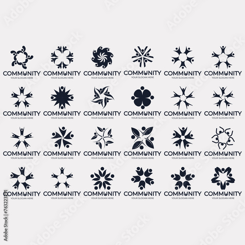  collection of abstract community logos © Rochimah